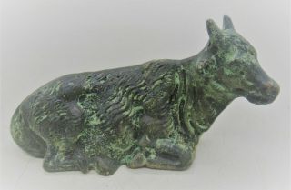 European Finds Ancient Roman Bronze Bull Statuette Circa 200 - 300ad