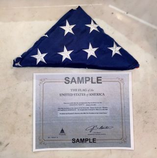 Flag Flown Over U.  S.  Capitol During Inauguration Of Joe Biden And Kamala Harris