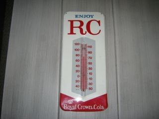 Vintage 1960s Rc Royal Crown Cola Thermometer Sign