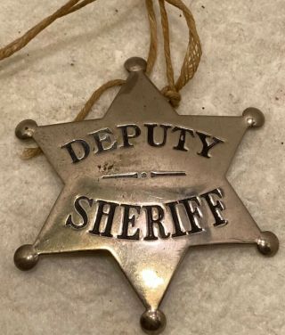 Early Obsolete Star Deputy Sheriff Badge & Whistle