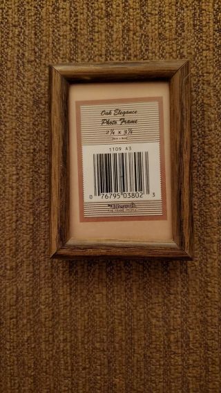 Vintage Small Intercraft Metal Picture Frame 2 1/4 X 3 1/4
