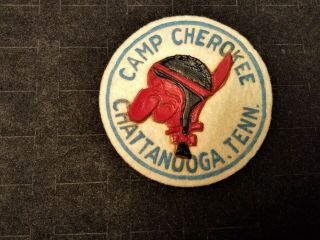 1952 Boy Scout B.  S.  A.  Camp Cherokee Chattanooga,  Tn.  Felt Patch,  Rare