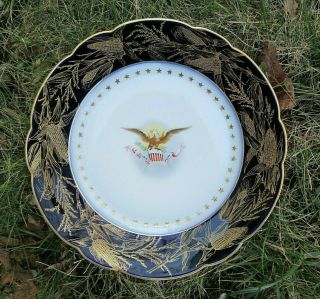 Benjamin Harrison White House Presidential Porcelain Plate T&v Limoges 9&3/8 "
