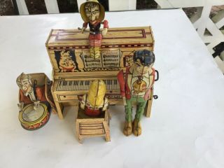 Lil Abner Dog - Patch Band Vintage Tin Lithograph Mechanical Wind - Up Toy -