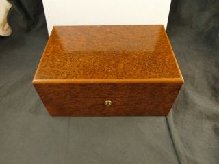 Alfred Dunhill Of London Burl Wood Humidor Copper Fitted Vintage Tucson Estate