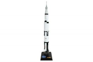 Nasa Saturn V Apollo Rocket With Capsule Model Desk Display Space 1/100 Es Moon