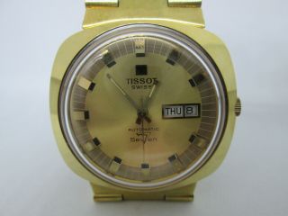 VINTAGE TISSOT SEVEN DAYDATE GOLDPLATED AUTOMATIC MENS WATCH 2