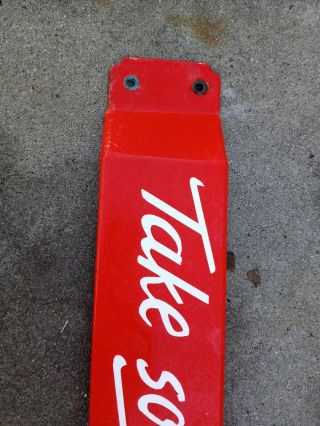 Vintage Antique Coca Cola Porcelain Door Push Bar Sign (Scarce) 32 inch 3