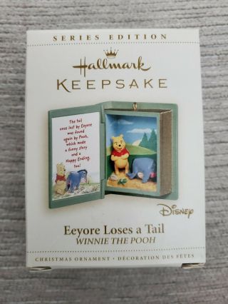 Hallmark Keepsake Disney Winnie The Pooh - Eeyore Loses A Tail Book Ornament