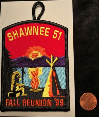 Oa Shawnee Lodge 51 Bsa Greater St Louis 1999 Fall Reunion Pocket Patch