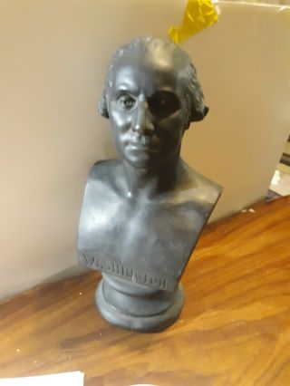 Antique George Washington Bronzart Bust 13.  5 " Tall 1st American President Nr