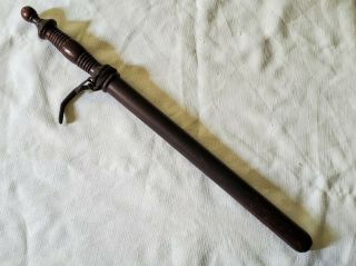 Antique Wooden Police Baton - Very Old - C.  1890 