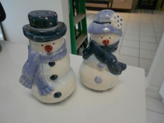 Home Mr.  & Mrs.  Snowman Salt & Pepper Shakers Vg,  4 1/2 " Tall