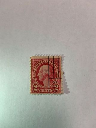 Vintage Red Carmine George Washington 2 Cent Us Postage Stamp 11 Perf