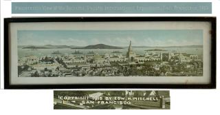 1915 Framed Panorama Print Panama - Pacific International Exposition San Francisco