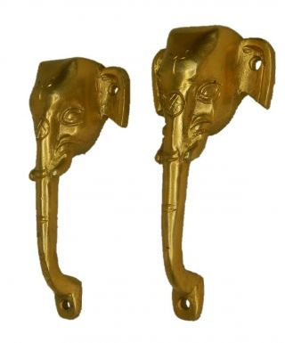 Elephant Design Antique Style Handmade Brass Door Drawer Pull Knob Handles R231