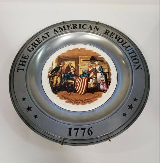 Great American Revolution Pewter Plate - Betsy Ross