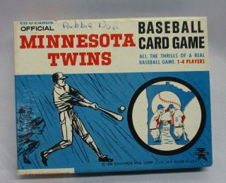 Vintage Ed - U - Cards Official Minnesota Twins Baseball Card Game 1964 - Rare