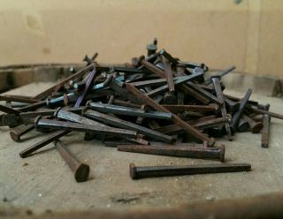 1.  5 " Old Iron Square Nails 1800s 100cnt
