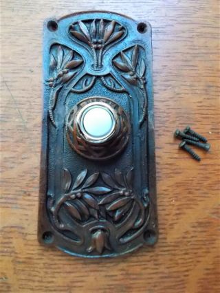 Lighted Victorian Craftsman Eastlake " Olive Tree " Doorbell Button