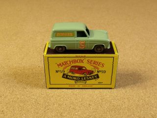 Old Vintage Lesney Matchbox 59 Ford Thames Singer Van Box Gpw