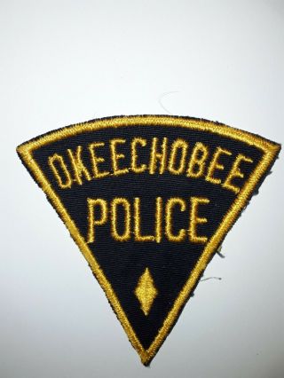 Old Okeechobee Fl Police Patch Vintage Florida Triangle