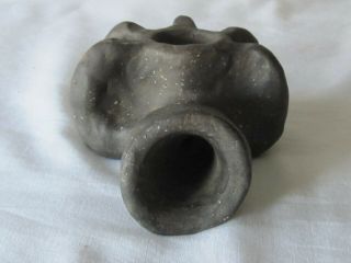 Rare Vintage Native American Hand Carved Stone Rock Indian Peace Pipe 5 Finger 2