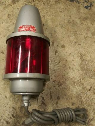 Vintage Federal Sign And Signal Corp Beacon Ray Red Light Model 27s