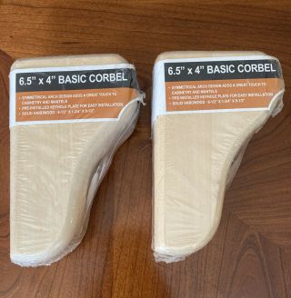 2 Pack Basic Wooden Corbels 6.  5 X 4 " X 3 "