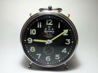 Vintage Wehrle Three In One Alarm Clock,  Germany 1960’s Good.