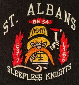 FDNY NYC Fire Department York City Sweatshirt Sz XL Engine 317 Queens 2