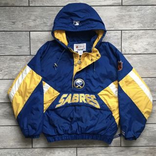 1995 Starter Nhl Center Ice Winter Jacket Buffalo Sabres Sz.  L Vintage 90’s
