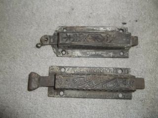 Vintage / Antique Spring Load Lock Latch Pull Chain Door Hardware