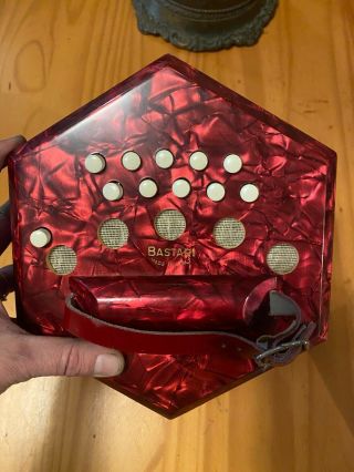 Vintage Bastari Concertina Accordion Made In Italy Well Kept Great
