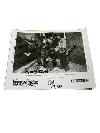 Gravediggaz Autograph Vintage Hiphop Rap Fruitkwan Poetic Rakeem Prince Paul 94