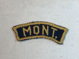 Blue & Yellow Cub Scout City / State Strip - Montana - Mont.  - S174