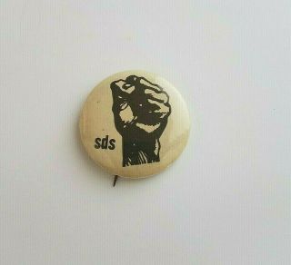 Sds Students For A Democratic Society Anti War Protest Cause Button Pinback Pin