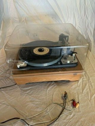 Vtg Dual 1009 Walnut Base Turntable Record Player All Germany