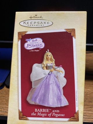 2005 Hallmark Keepsake Christmas Ornament Barbie And The Magic Of Pegasus