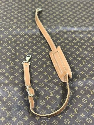 Louis Vuitton Vintage French Co Leather Cross Body Luggage Shoulder Strap