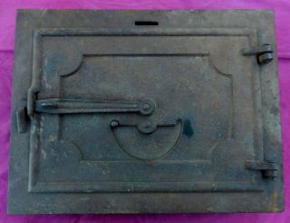 Antique Cast Iron Out Door Chimney Fireplace Oven - Re - Purpose Door To Box