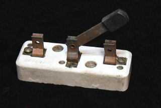 Vintage Industrial Single Pole Knife Switch Steampunk