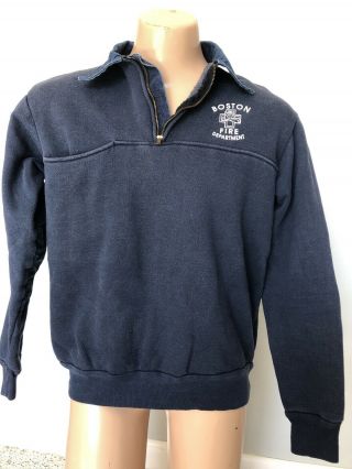 Vintage 70’s Boston Fire Department Sweatshirt Uniform Fireman M Rubin Bros.