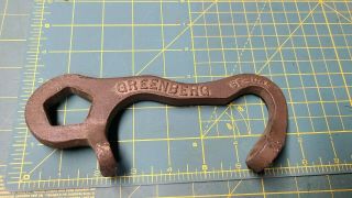 Vintage Greenberg Fire Hydrant Wrench Firefighter Firemen Tool Brass Sf Cal H372