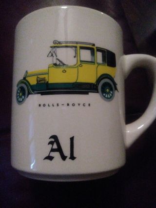 Al Name Mug Rolls Royce Car Coffee Cup Vintage Automobile England