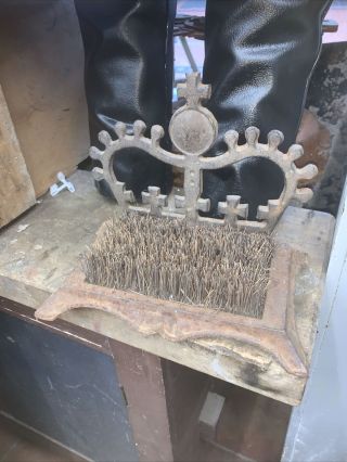 Cast Iron Crown Boot Scraper