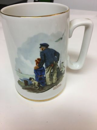 Norman Rockwell Mug Museum Looking Out To Sea Side G
