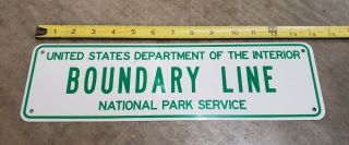 Us Department Of The Interior Boundary Sign National Park Service