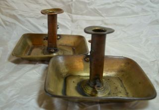 Vintage Brass Candle Holders,  Sticks,  Pair,  Table,  Handheld