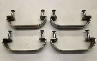 4 Vintage Deco Style Stainless Steel Drawer Pulls Cabinet Pull Handle Cr42